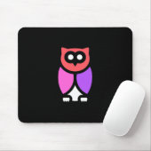 Night Owl, prachtige roze & rode, Abstracte Pop ar Muismat (Met muis)