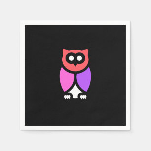 Night Owl, prachtige roze & rode, Abstracte Pop ar Servet