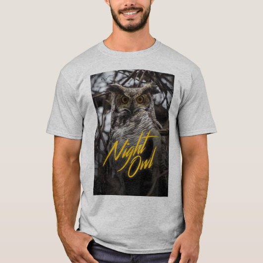 Night Owl - Retro Style T-shirt (Voorkant)