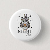 Night Owl Ronde Button 3,2 Cm (Voorkant)