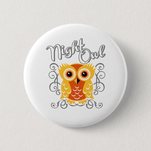 Night Owl Ronde Button 5,7 Cm (Voorkant)