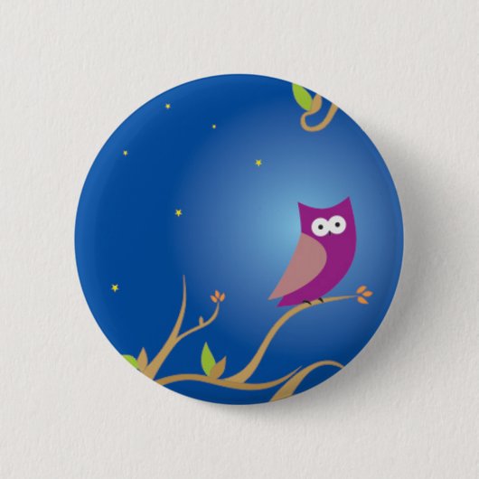 Night Owl Ronde Button 5,7 Cm (Voorkant)