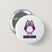 Night Owl Ronde Button 5,7 Cm (Voorkant /achterkant)