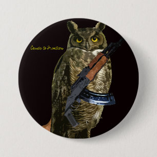 Night Owl Ronde Button 7,6 Cm