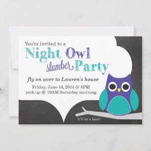 Night Owl Slumber Party Kaart