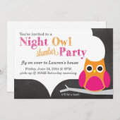 Night Owl Slumber Party Kaart (Voorkant / Achterkant)