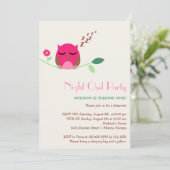 Night Owl Slumber Verjaardagsfeestje Kaart (Staand voorkant)