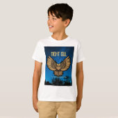Night Owl Stijgende hoge Kinderen Basic T-shirt (Voorkant volledig)