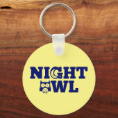 Night Owl Typography - Evening Person's Sleutelhanger (Voorkant)