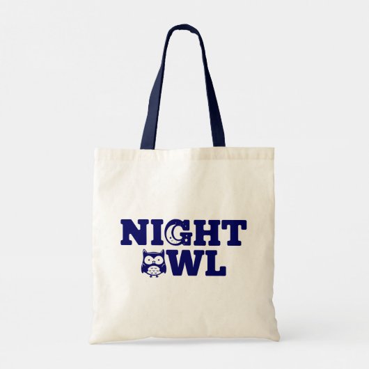Night Owl Typography - Evening Person's Tote Bag (Achterkant)