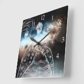 Night Owl Vierkante Klok (Hoek)