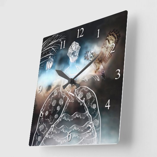 Night Owl Vierkante Klok (Hoek)