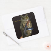 Night Owl Vierkante Sticker (Envelop)