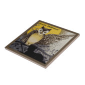 Night Owl Wing on Branch Moon Tegeltje (Zijkant)