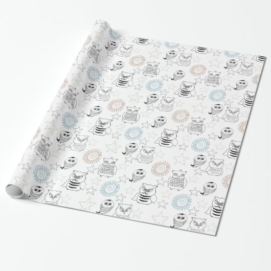 Night Owls Cadeaupapier (Uitgerold)