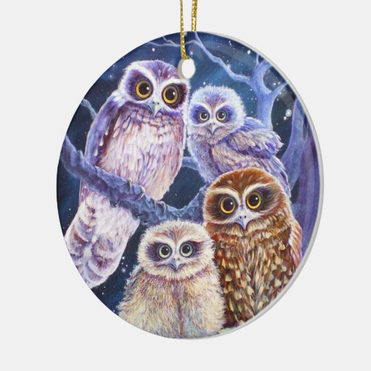 Night Owls Keramisch Ornament (Links)