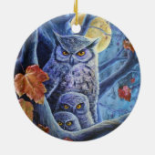 Night Owls Keramisch Ornament (Achterkant)