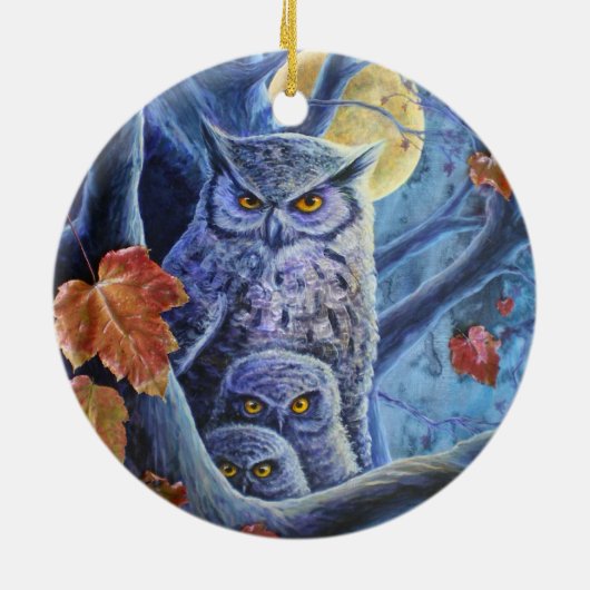 Night Owls Keramisch Ornament (Achterkant)