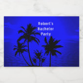 Night Palms Bachelor Party Likeurfles Etiket (Enkel label)
