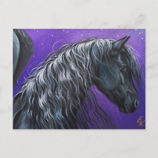 Night Pegasus Briefkaart (Voorkant)
