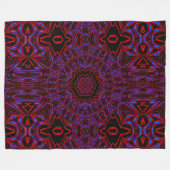 Night Peony Fleece Deken (Voorkant (Horizontaal))
