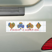 Night POKER-kampioenschap Bumpersticker (Op auto)