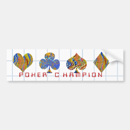 Night POKER-kampioenschap Bumpersticker (Voorkant)