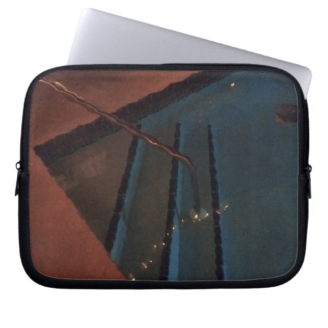 Night Pool Abstract Laptop Sleeve (Voorkant)