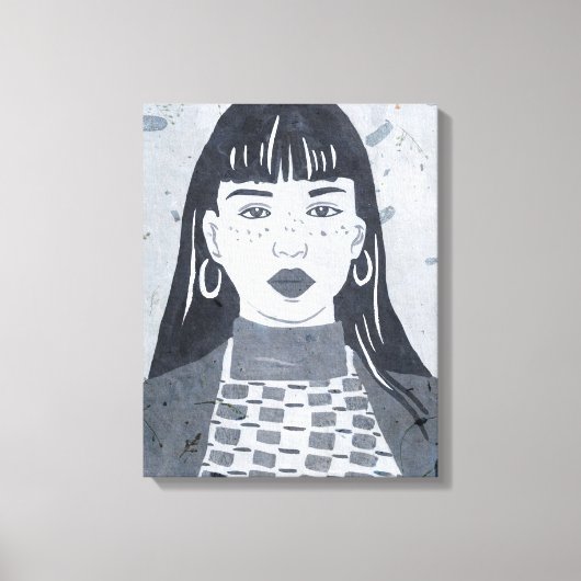 Night Portrait Canvas Afdruk (Voorkant)