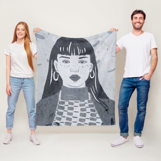 Night Portrait Fleece Deken (In situ)