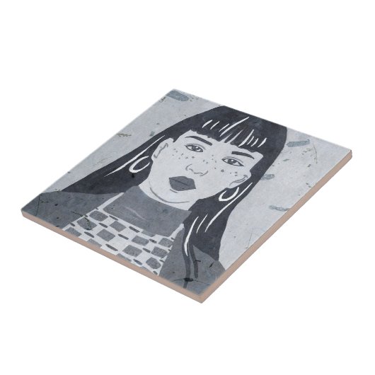 Night Portrait Tegeltje (Zijkant)