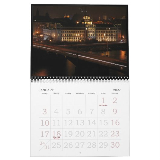Night Prague 2010-agenda Kalender (Jan 2027)