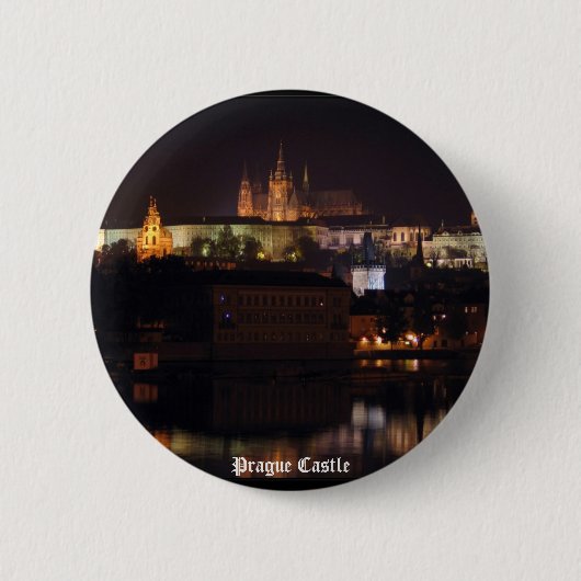 Night Prague Castle Button (Voorkant)