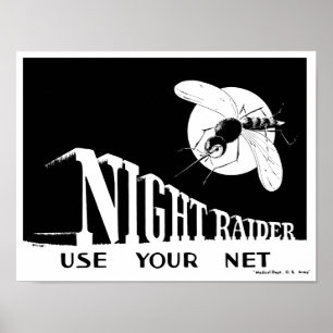 Night Raider - WWII Malaria Poster