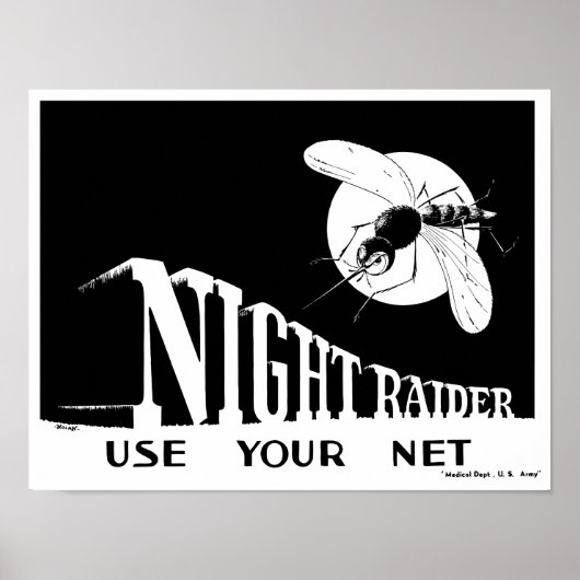 Night Raider - WWII Malaria Poster (Voorkant)
