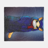 Night Rain Face Mask Cat Fleece Deken (Voorkant (Horizontaal))