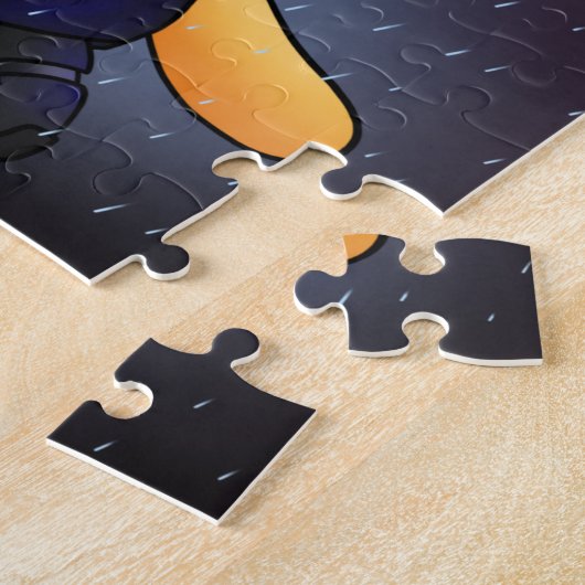 Night Rain Face Mask Cat Legpuzzel (Zijkant)