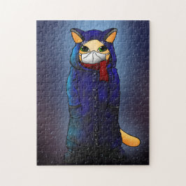 Night Rain Face Mask Cat Legpuzzel