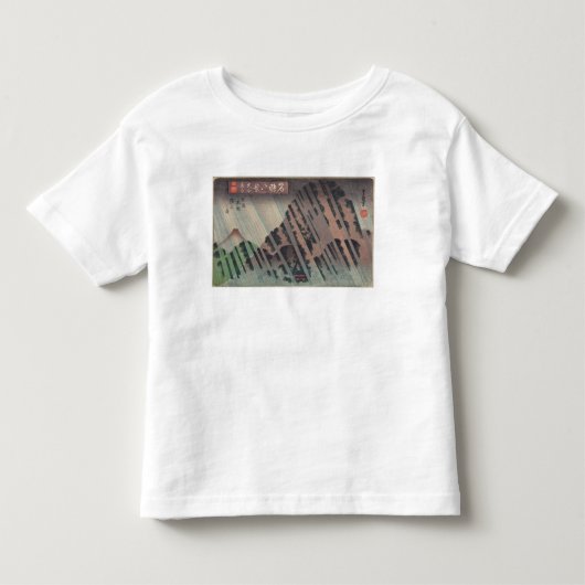 Night Rain on Oyama, c.1830 Kinder Shirts (Voorkant)