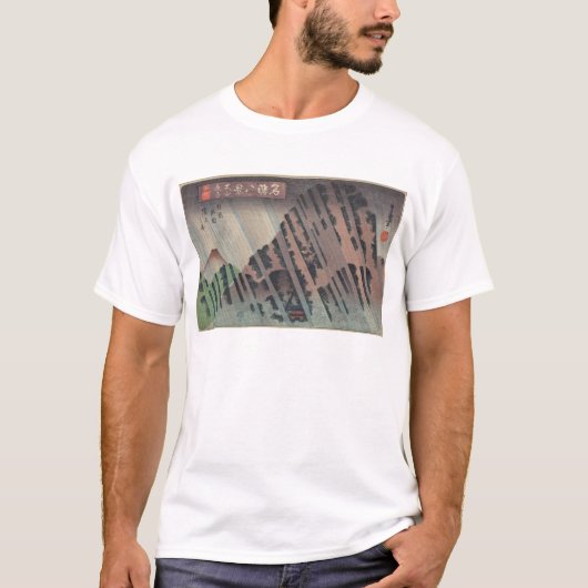 Night Rain on Oyama, c.1830 T-shirt (Voorkant)