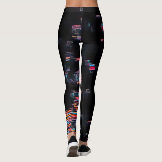 Night Rave Liefde Abstracte Leggings (Achterkant)