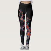 Night Rave Liefde Abstracte Leggings (Voorkant)