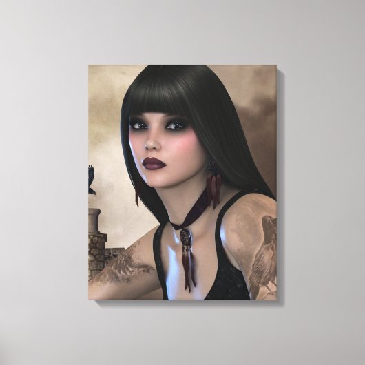 Night Raven Canvas Afdruk (Voorkant)