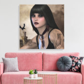 Night Raven Canvas Afdruk (Insitu (Woonkamer))