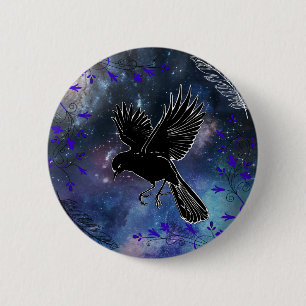 Night Raven Ronde Button 5,7 Cm