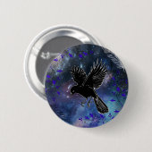 Night Raven Ronde Button 5,7 Cm (Voorkant /achterkant)
