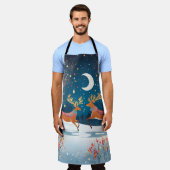 Night Reindeers Schort (Gedragen)