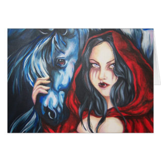 "Night Rider" Vampire Horse Fantasy Gothic Card