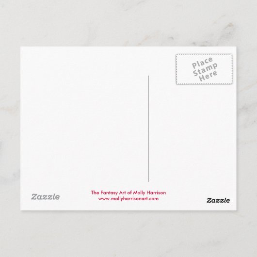 Night Roos Fairy Briefkaart (Achterkant)