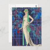 Night Rose by George Barbier Briefkaart (Voorkant / Achterkant)